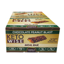Load image into Gallery viewer, Keto Wise Meal Bars Chocolate Peanut Blast