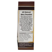 Load image into Gallery viewer, Keto Wise Fat Bomb Dark Chocolate Bar