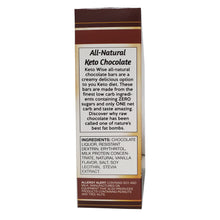 Load image into Gallery viewer, Keto Wise Fat Bomb Milk Chocolate Bar